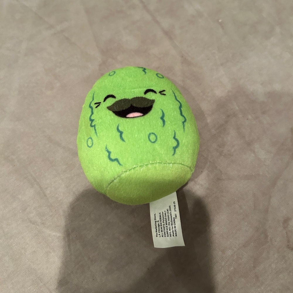 Charles the Pickle, a popular character from the Squishmallows